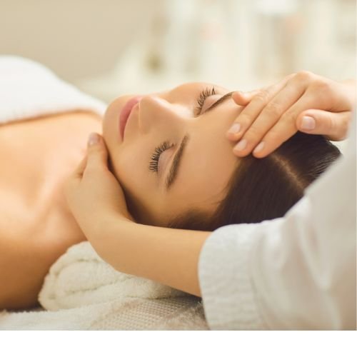 Scalp guasha head massage spa